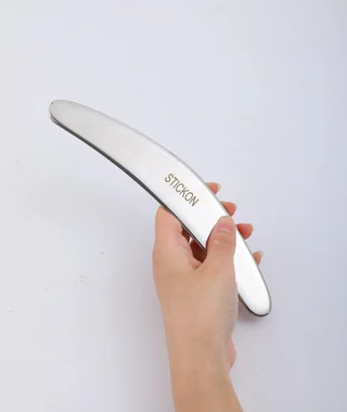 Gua Sha Stainless Steel 2 Pack Metal Muscle Scraper Tools Set (STICKON-36), another view