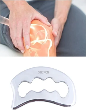 Gua Sha Massage Tool Stainless Steel Gua Sha Scraping Massage Tools (STICKON-33), another view