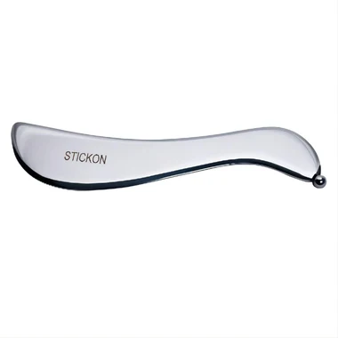 A single STICKON scraper, polished stainless steel
