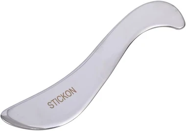 Stainless Steel Gua Sha Muscle Scraper Tool Set 2 in 1 Scraping Massage (STICKON-49), another view