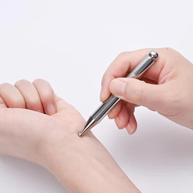 Stainless Steel Acupuncture Pen Trigger Point Massage Tool for Full Body (STICKON-64), another view