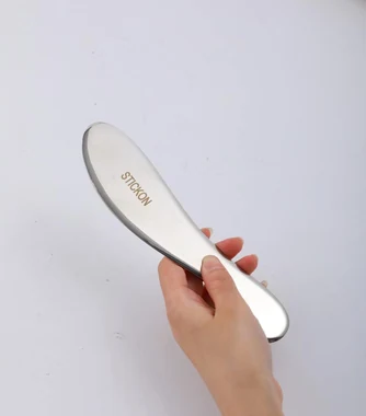 Stainless Steel Gua Sha 2 in 1 Scraping Massage Tools Scar Tissue Tool (STICKON-35), another view