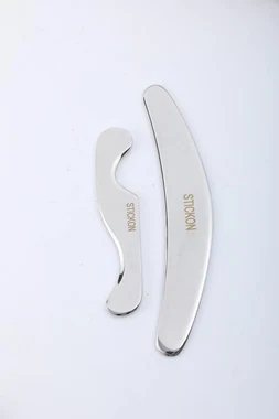 Gua Sha Stainless Steel 2 Pack Metal Muscle Scraper Tools Set (STICKON-36), another view